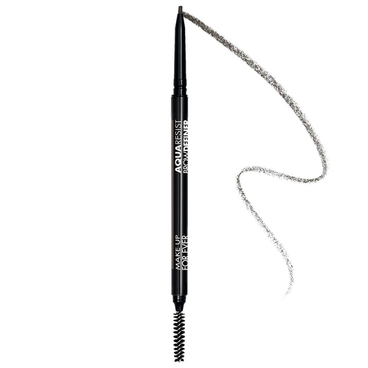 Make Up For Ever Aqua Resist Waterproof Eyebrow Pencil: Long Lasting Smudge-Proof Micro Tip Brow Definer with Spoolie by Beauty Care Bag
