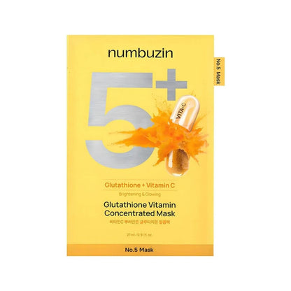 Numbuzin No.5 Glutathione Vitamin Concentrated Mask 1 Pc by Beauty Care Bag