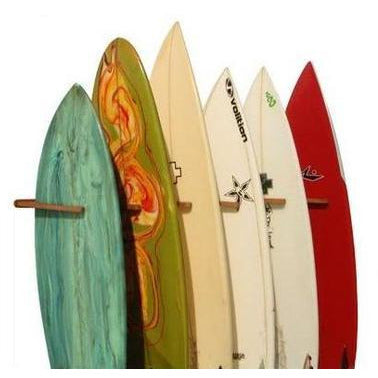 Triple Surfboard Wall Rack | Bamboo Rack Perfect for Surf, Wakeboards, Snowboards, Skateboards by COR Surf