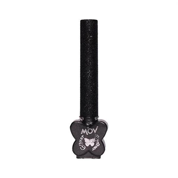 Mov Black Glitter Eyeliner: Bold Black, Long Lasting, Waterproof, Fine Tip for Dramatic Eyes by Beauty Care Bag