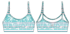 Straight Strap Sports Bra | Miami Vice Mayhem by Tango Charlie Apparel