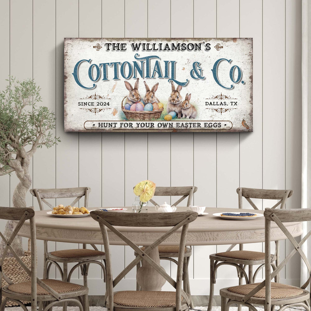 Vintage Easter Sign II by Tailored Canvases