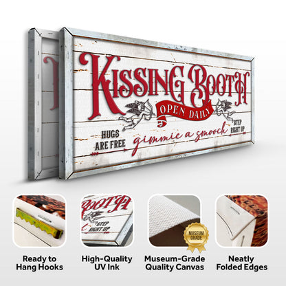 Vintage Rustic Kissing Booth Sign by Tailored Canvases