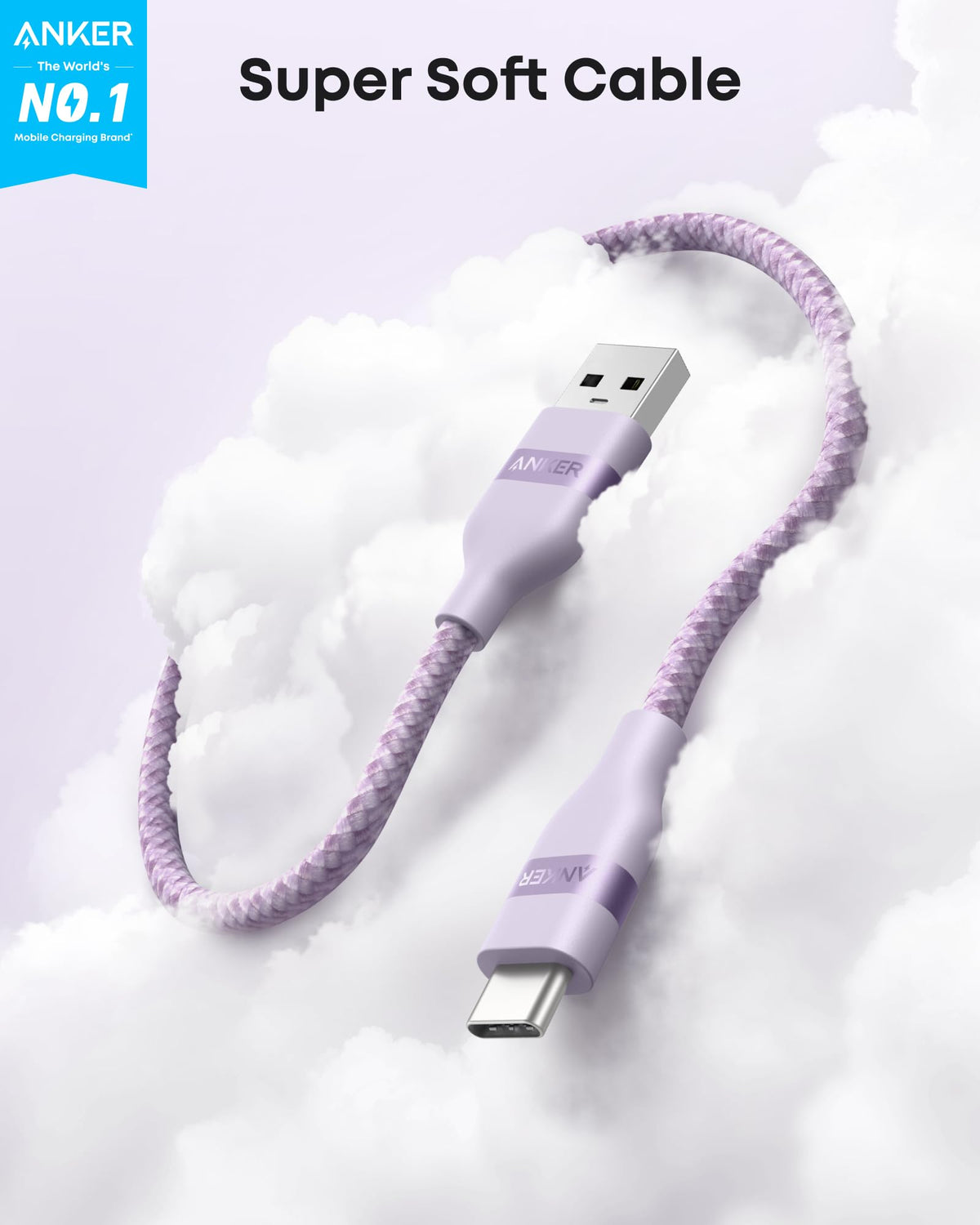 Anker USB-A to USB-C Cable (3 ft / 6 ft, Upcycled-Braided) by Anker