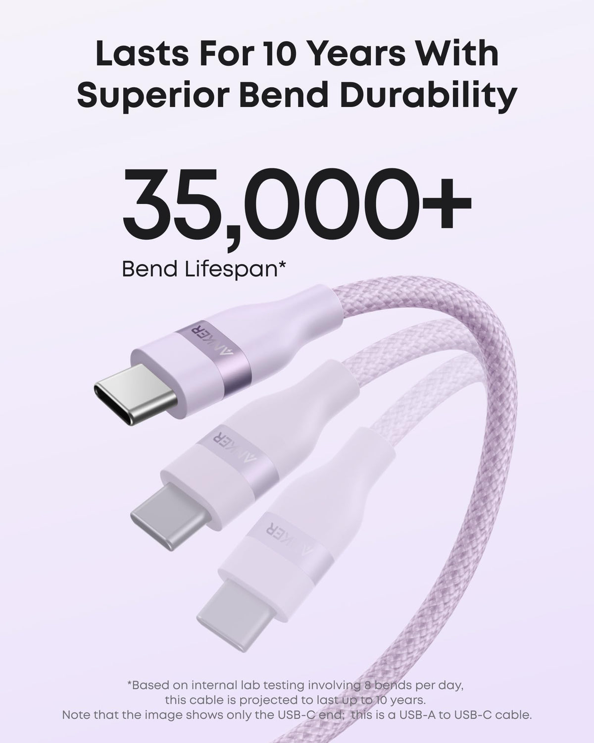 Anker USB-A to USB-C Cable (3 ft / 6 ft, Upcycled-Braided) by Anker