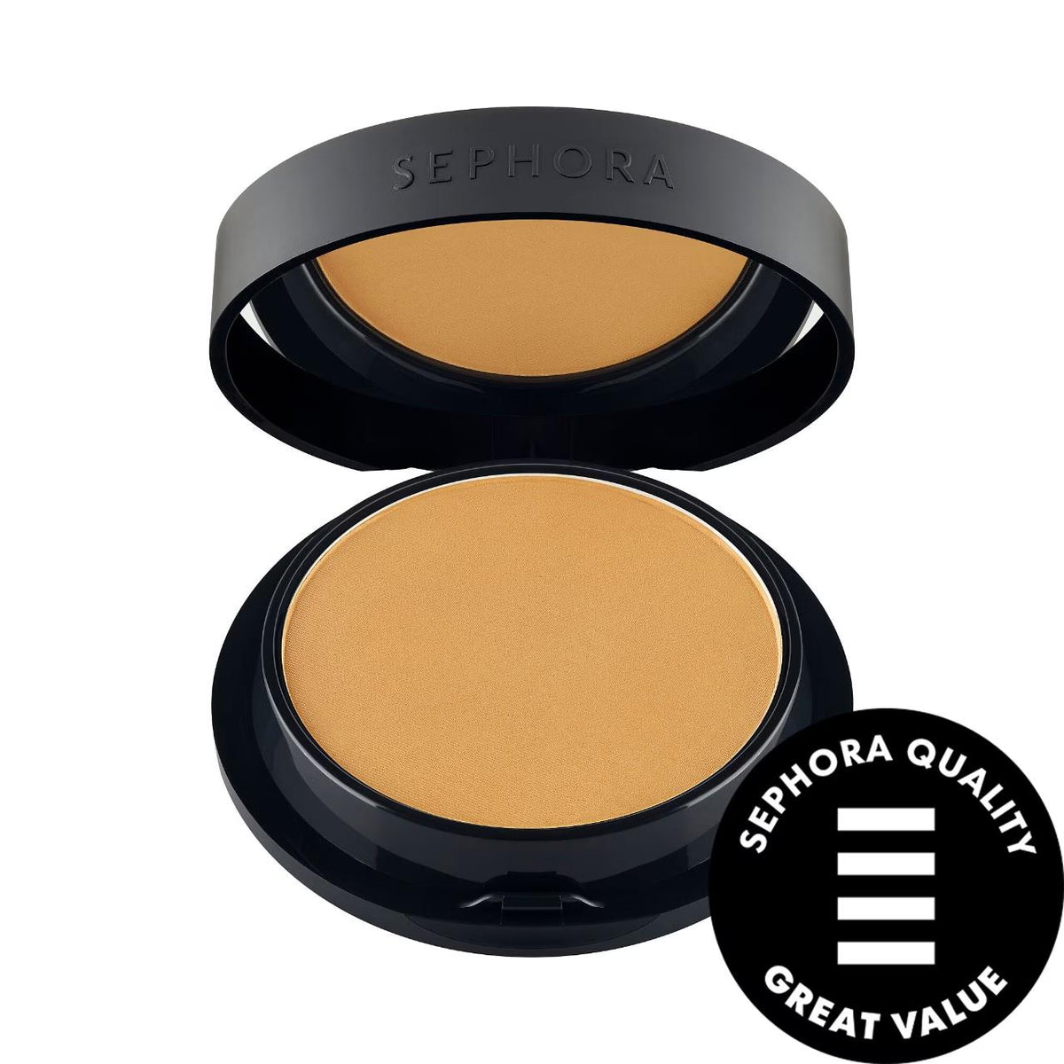 Medium-to-full coverage matte powder foundation