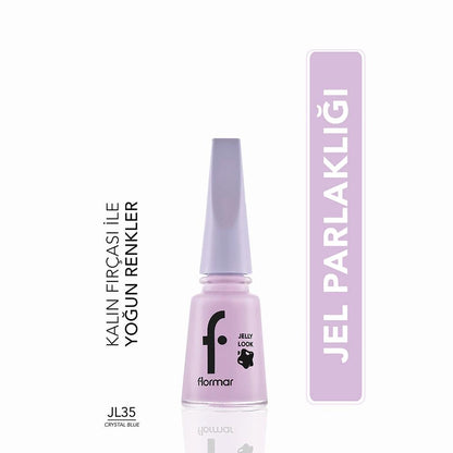 Flormar Jelly Look Nail Polish JL35 Crystal Blue 11ml by Beauty Care Bag