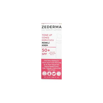 Zederma Tone Up SPF 50 Tinted Sunscreen Cream: Natural Tone, UVA/UVB Protection, Perfect for Sensitive Skin - 50ml by Beauty Care Bag