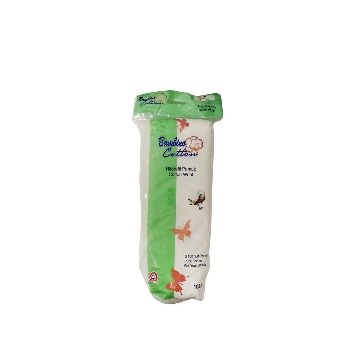 Bambino hydrophilic cotton wool for baby care, 100g