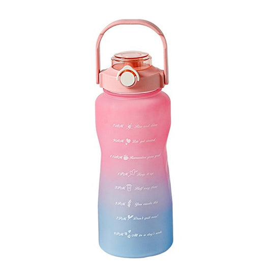 VPW 2L Motivational Water Bottle - Pink, Leakproof & Durable with Phone Holder by Beauty Care Bag