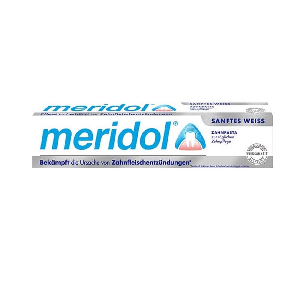 Meridol Gentle White Whitening Toothpaste for Adults - 75ml, Gum Health & Fluoride by Beauty Care Bag