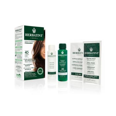 Herbatint 4D Golden Chestnut Hair Dye: Ammonia & Paraben-Free Herbal Color for Sensitive Scalp, Permanent DIY Color - Cruelty-Free by Beauty Care Bag