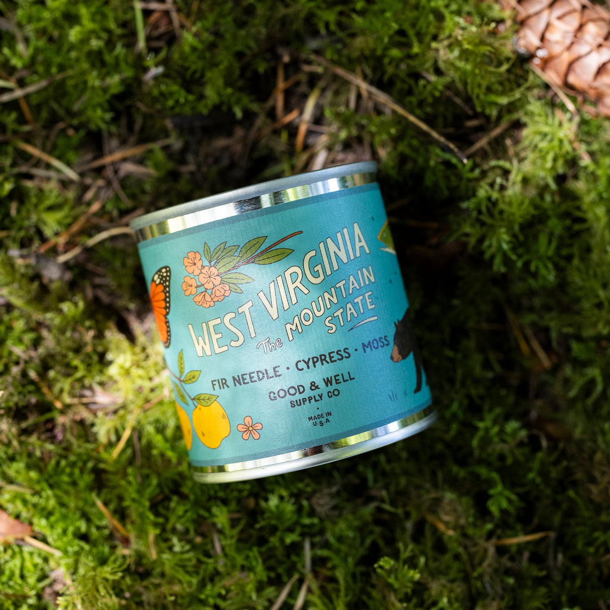 West Virginia State Candle by Good & Well Supply Co.
