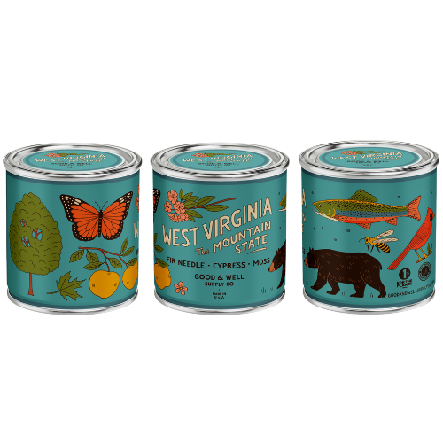 West Virginia State Candle by Good & Well Supply Co.