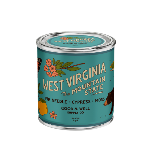 West Virginia State Candle by Good & Well Supply Co.