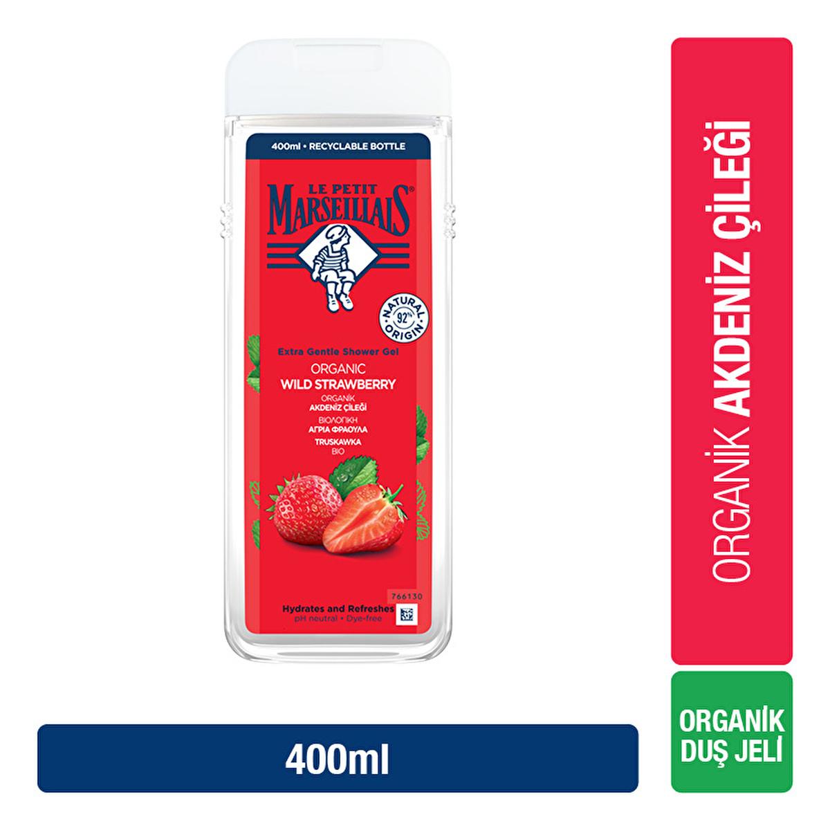 Le Petit Marseillais Strawberry Shower Gel: Gentle & Fragrant Body Wash for Refreshing Clean by Beauty Care Bag