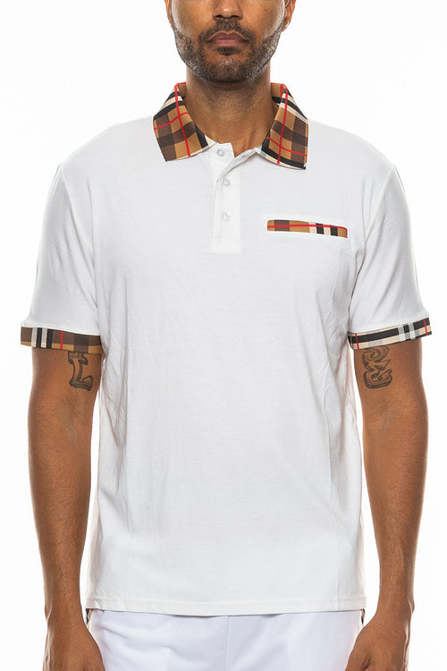 Checkered Detail Polo by Lime Milo