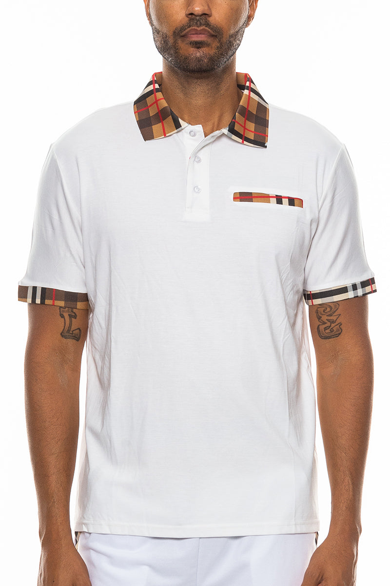 Checkered Detail Polo by Lime Milo