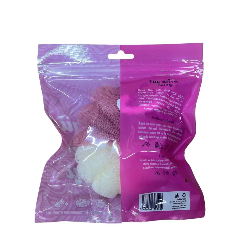The Bath Bunny Knitted Bath Loofah for Gentle Exfoliation by Beauty Care Bag