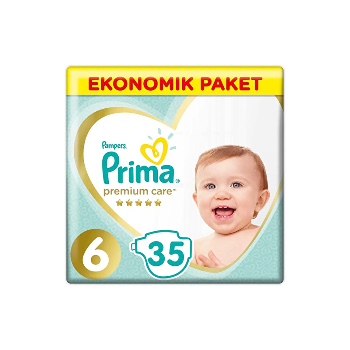 Prima Premium Care Baby Diapers Size 6 (35-Count) | Silky Soft & Instant Dryness for Sensitive Skin by Beauty Care Bag