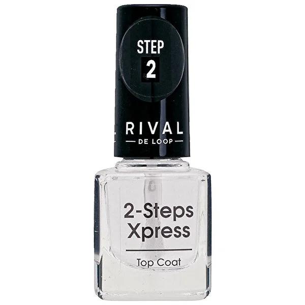 Rival de Loop 2-Steps Xpress Nail Polish Top Coat - Long Lasting, Quick Dry, 8ml by Beauty Care Bag