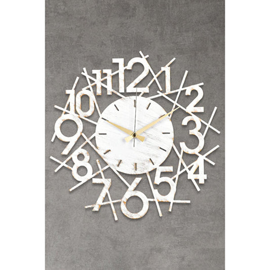 Muyika 41x41cm distressed metal silent sweep wall clock