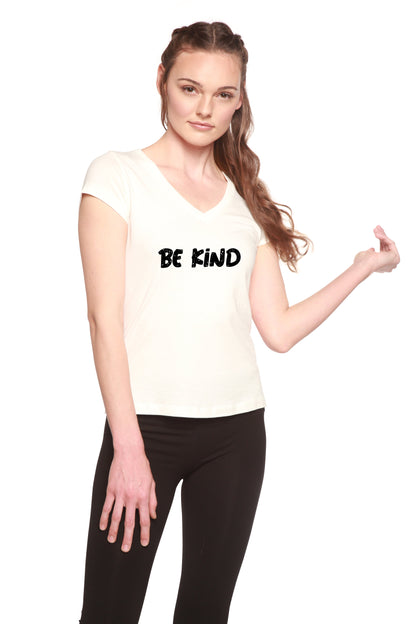 Be Kind women's V-neck cap sleeve T-shirt – view 5