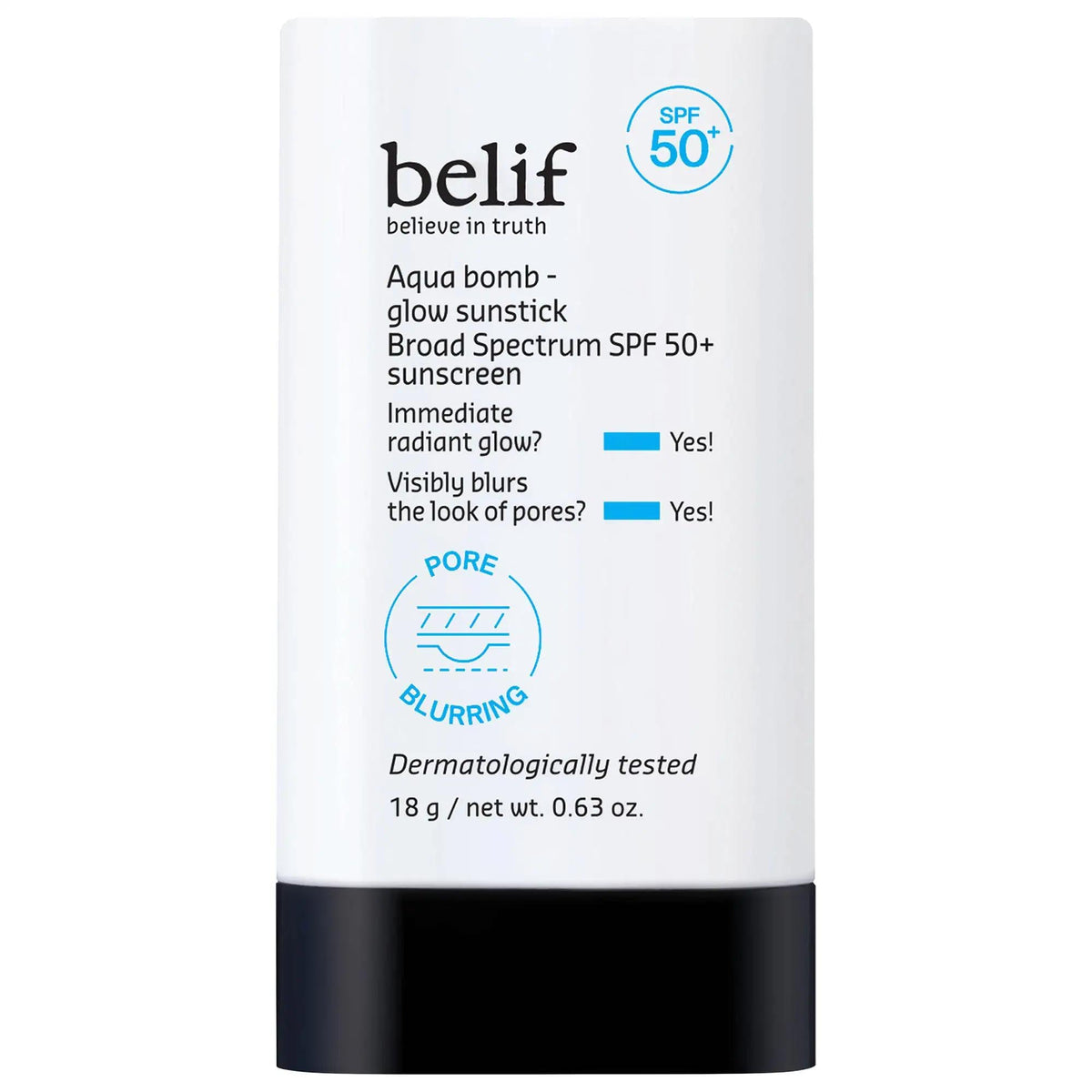 belif Aqua Bomb Korean Glow Sunstick SPF 50+: Hydrating, Portable Sunscreen Stick for Dry & Sensitive Skin - Non-Comedogenic & Radiant Finish by Beauty Care Bag