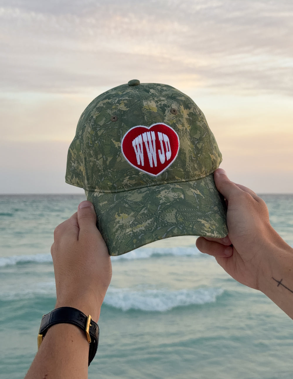 WWJD Camo Hat by Elevated Faith