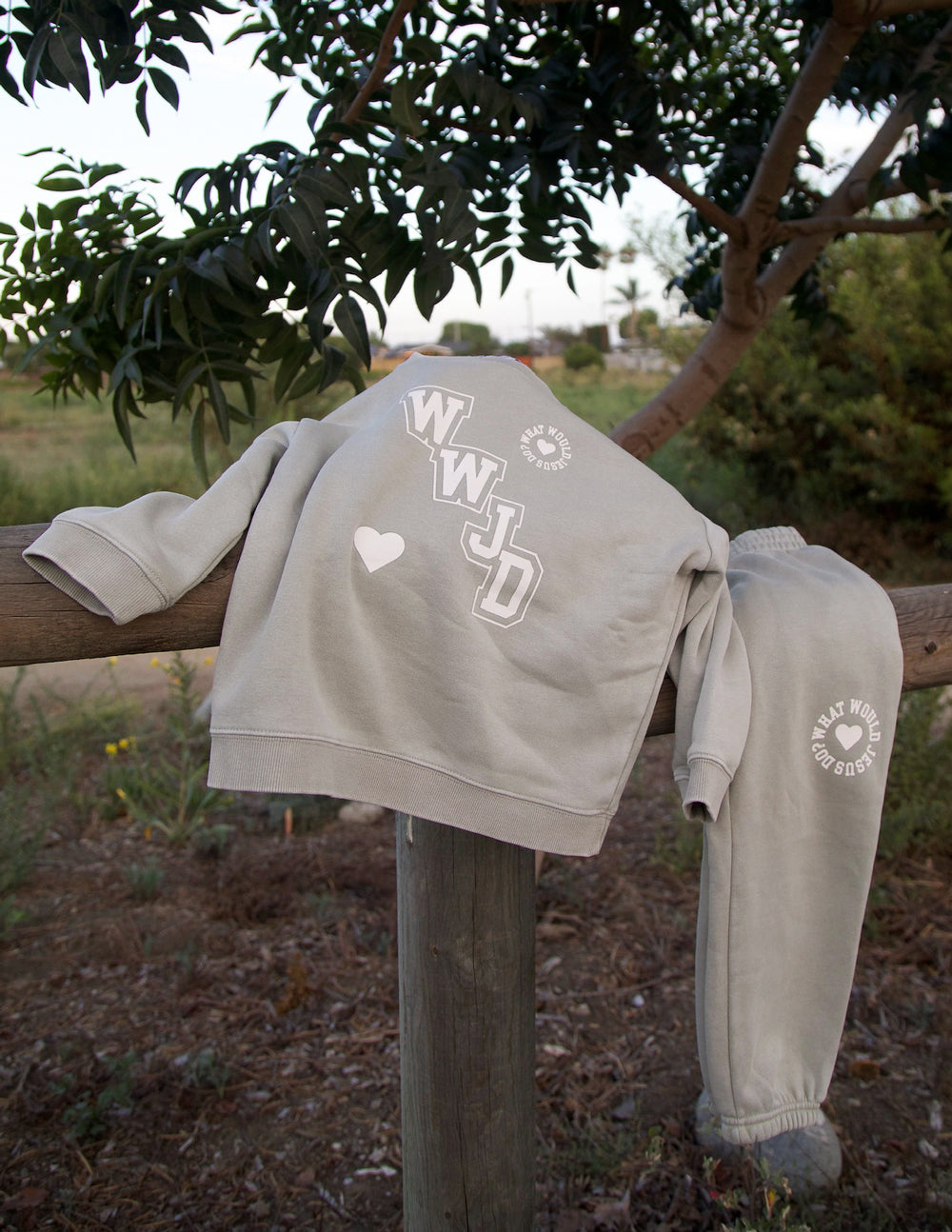 WWJD Varsity Kids Crewneck by Elevated Faith