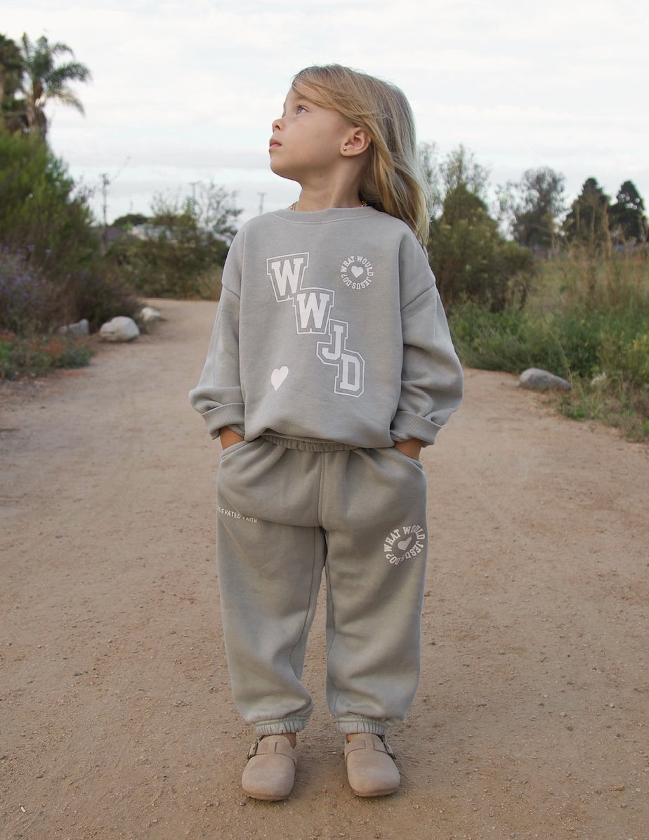 WWJD Varsity Kids Sweatpant by Elevated Faith