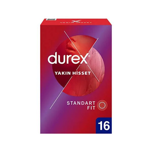 Durex Close Feel Condoms, 16 Count: Enhanced Sensitivity & Intimate Protection for Safe Sex & Contraception by Beauty Care Bag