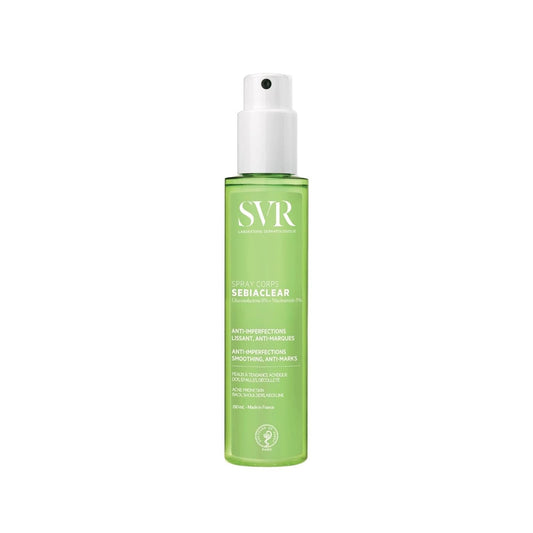 SVR Sebiaclear Acne Reduction Spray for Body - Dermatologically Tested, 150ml - Reduces Body Acne, Easy Application by Beauty Care Bag