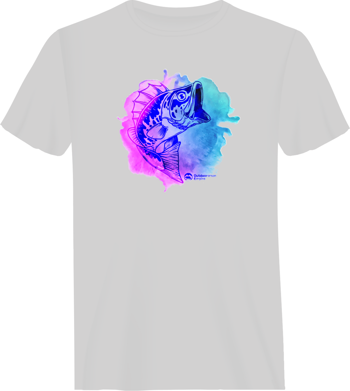 Watercolor Fishing Man T-Shirt by Outdoorzees