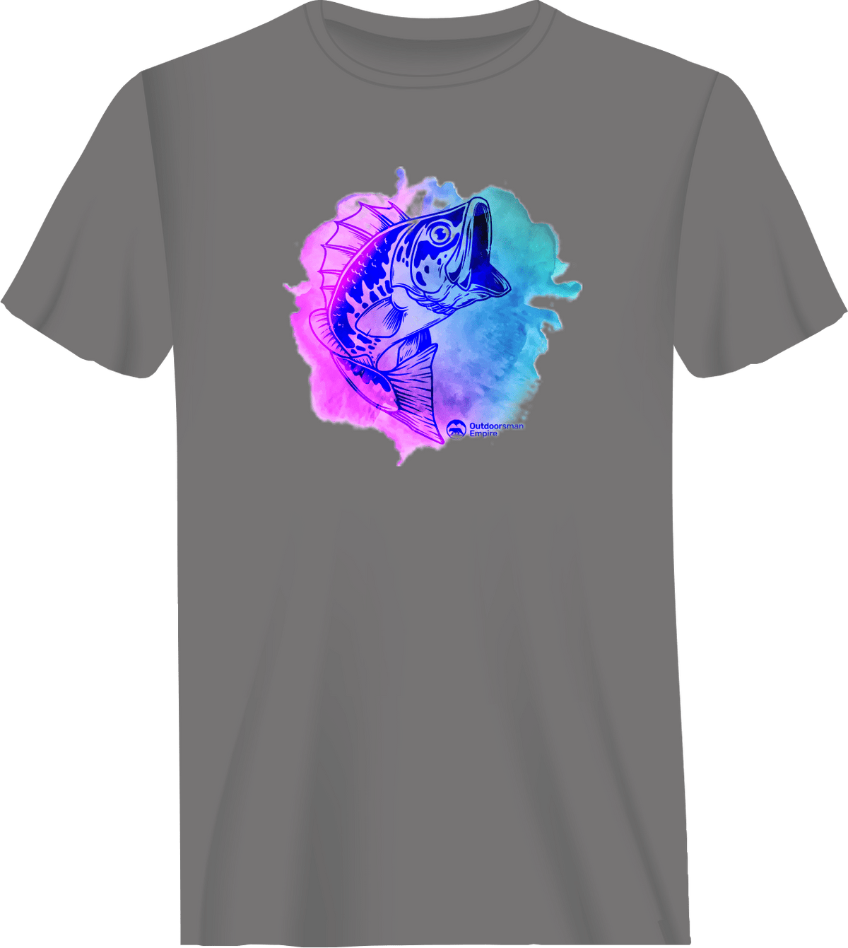 Watercolor Fishing Man T-Shirt by Outdoorzees