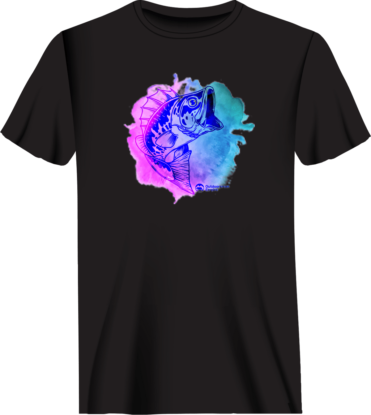 Watercolor Fishing Man T-Shirt by Outdoorzees