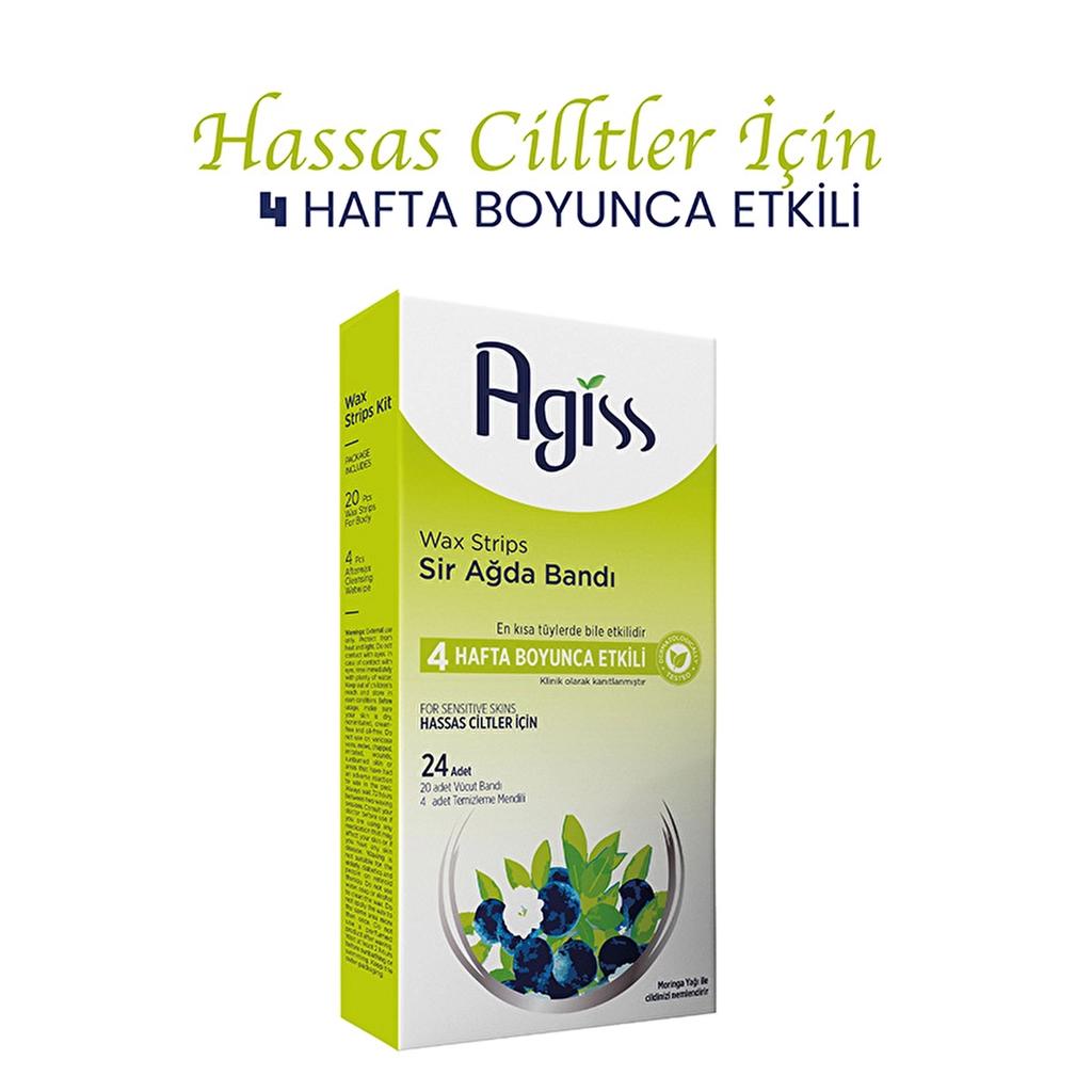 Agiss Sensitive Skin Wax Strips for Legs & Body, 24-Pack by Beauty Care Bag