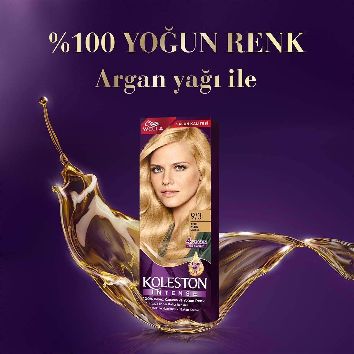 Wella Koleston Intense 9/3: Light Golden Blonde Hair Dye - 100% Gray Coverage, Argan Oil, and Long-Lasting Color by Beauty Care Bag