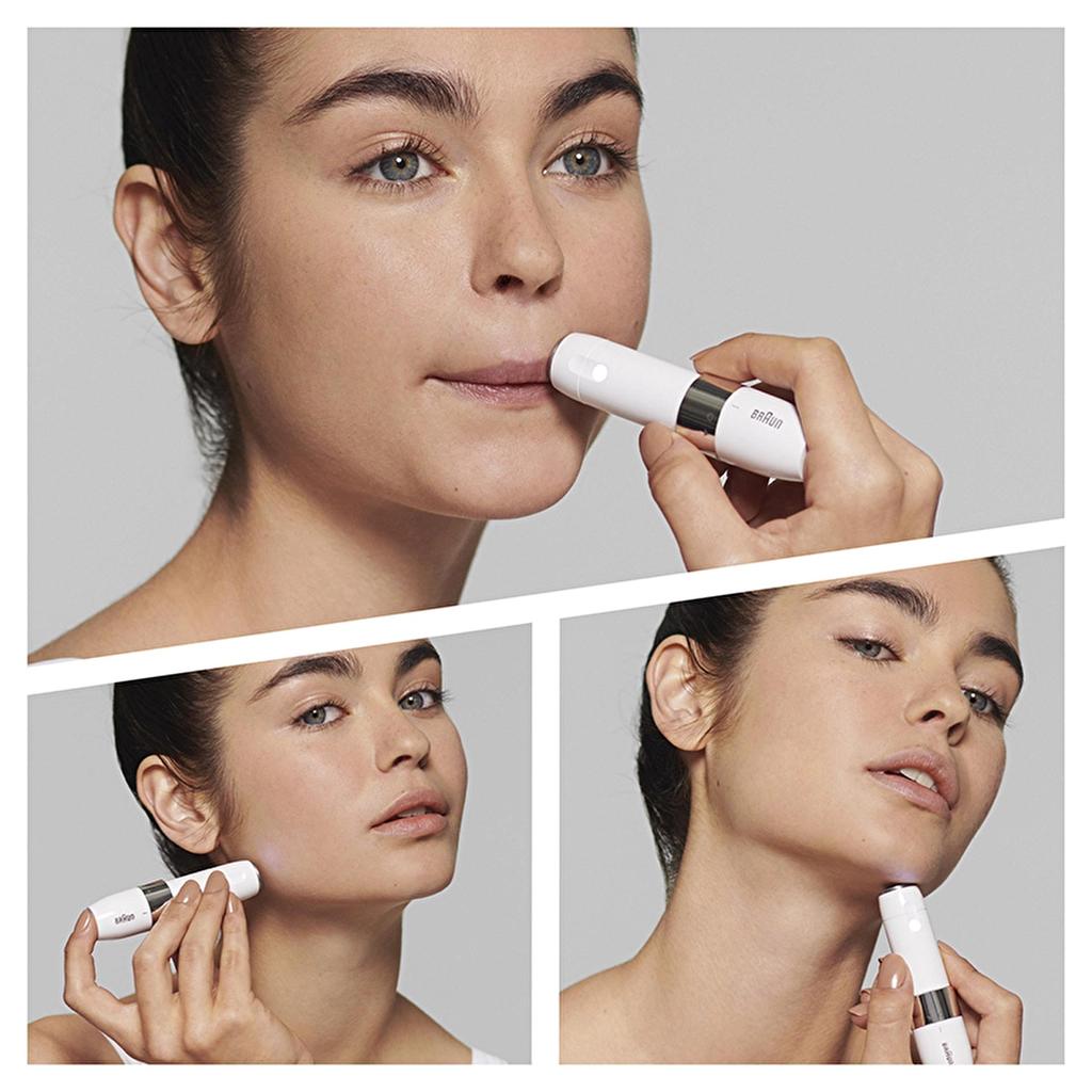 Braun FS1000 Face Mini Hair Remover in White by Beauty Care Bag