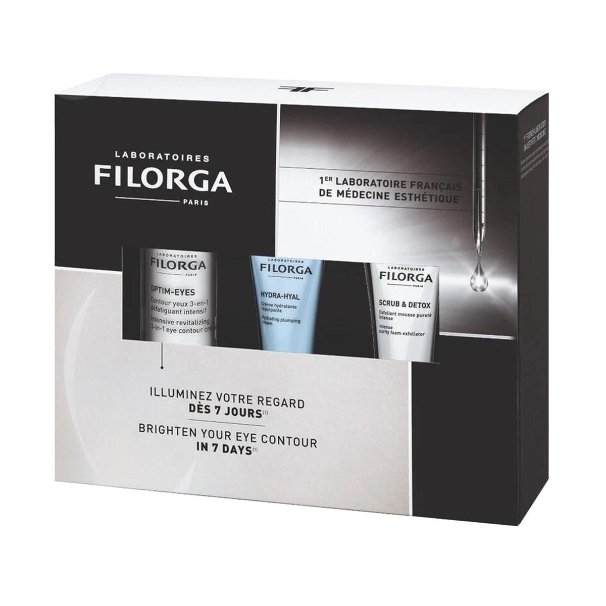 Filorga Optim Eyes 7-Day Illuminating Eye Care Set - Brightens Dark Circles, Anti-Aging Eye Treatment by Beauty Care Bag