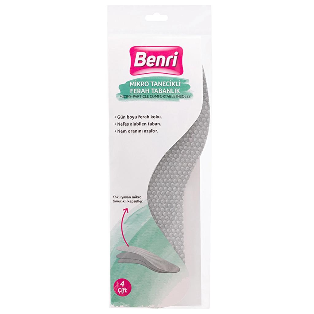 Benri Micro-Granule Refreshing Insoles 4 Pairs by Beauty Care Bag