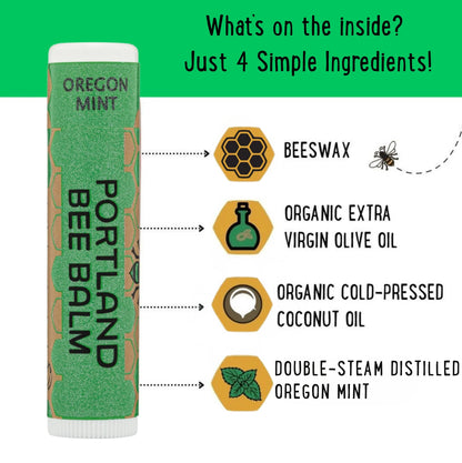 Oregon Mint Beeswax Lip Balm | Portland Bee Balm by Rust & Cinder