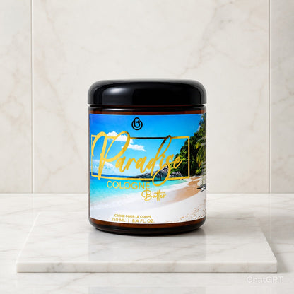 PARADISE – Luxury Fragrance Body Butter | Coconut, Vanilla & Amber Cologne Scent Hydrating Skin Butter | Cologne Butter by CB