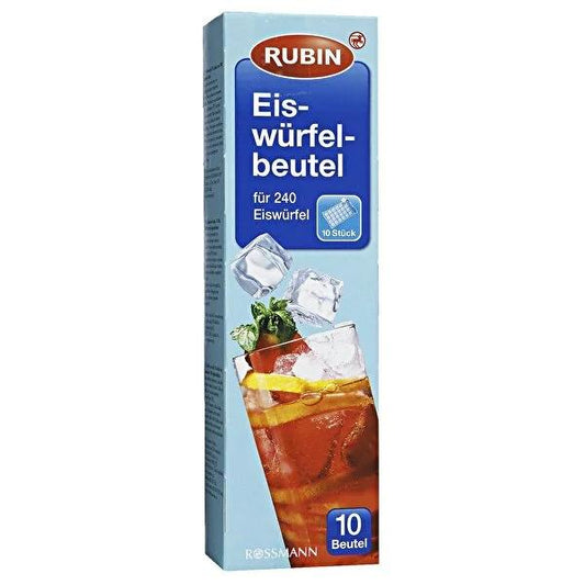 Rubin Ice Cube Bags: 240 Hygienic Cubes, Odor Resistant, Disposable Freezer Ice Bags for Quick Cooling & Storage by Beauty Care Bag