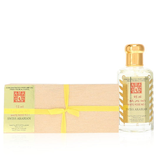 White Rose No 1 by Swiss Arabian Concentrated Perfume Oil Free From Alcohol (Unisex) 3.21 oz for Women by Avera Group