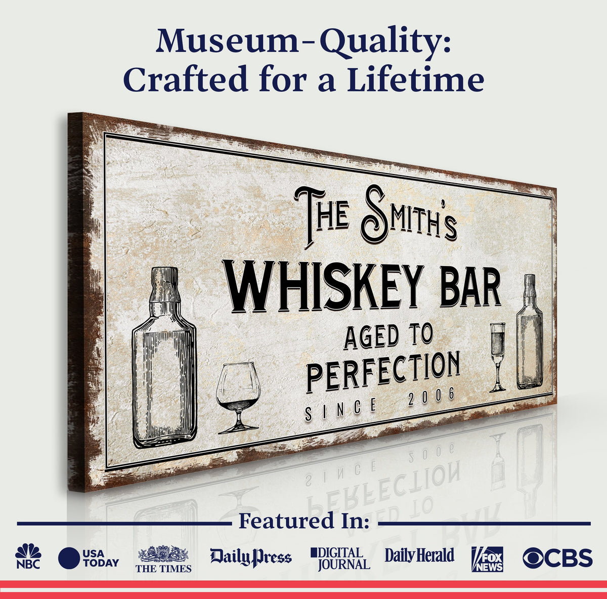 Whiskey Bar Sign III by Tailored Canvases