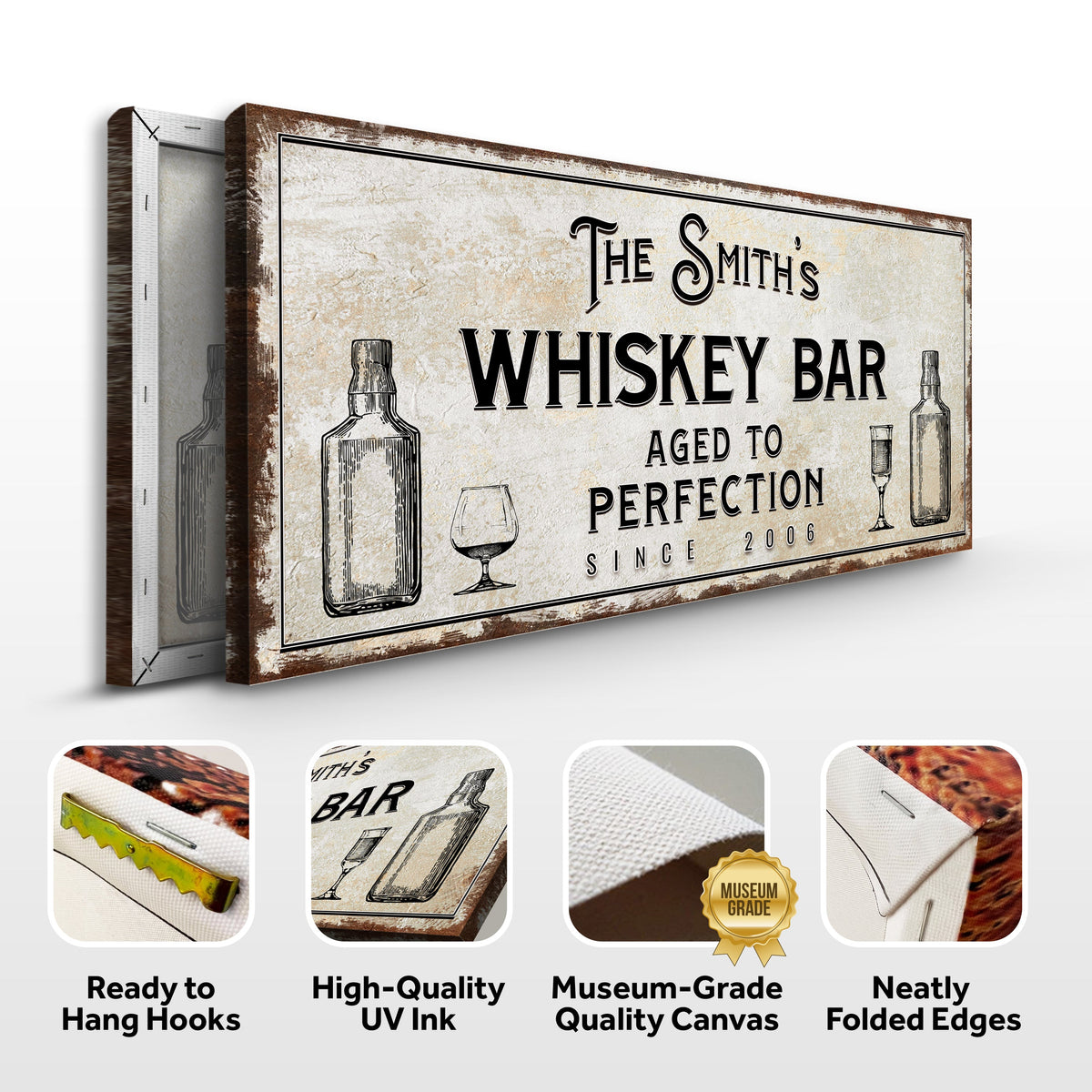 Whiskey Bar Sign III by Tailored Canvases