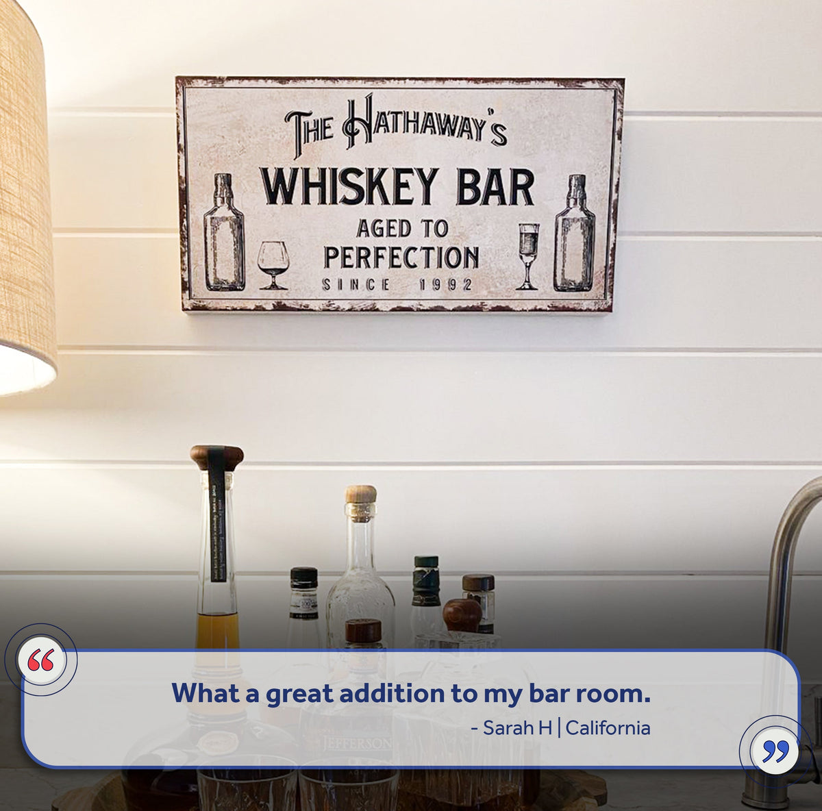 Whiskey Bar Sign III by Tailored Canvases