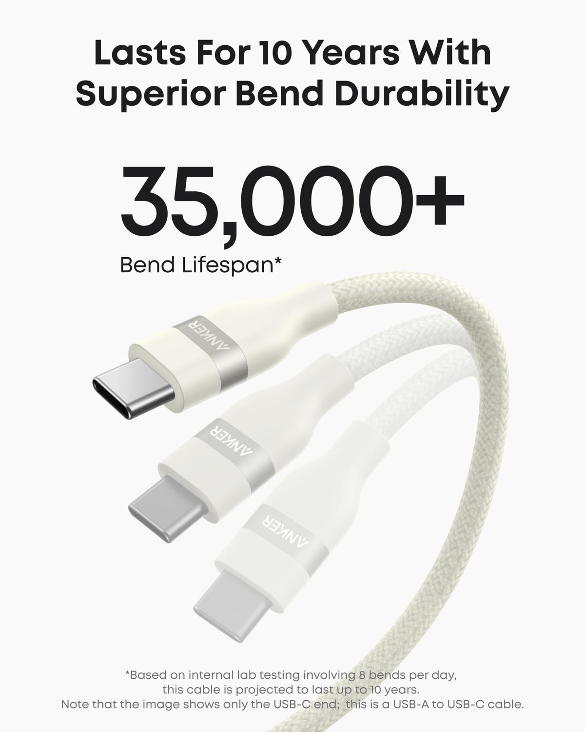Anker USB-A to USB-C Cable (3 ft / 6 ft, Upcycled-Braided) by Anker