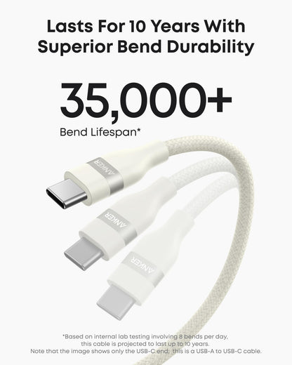 Anker USB-A to USB-C Cable (3 ft / 6 ft, Upcycled-Braided) by Anker